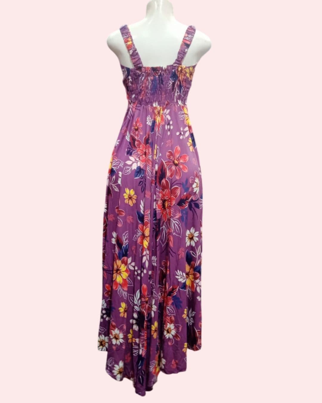 Navjyoti Purple Floral Print Maxi Dress, Long Gown 2