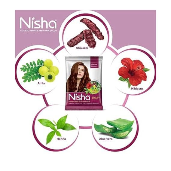Nisha Hair Color 15gm Burgundy Red, 3 packs 2