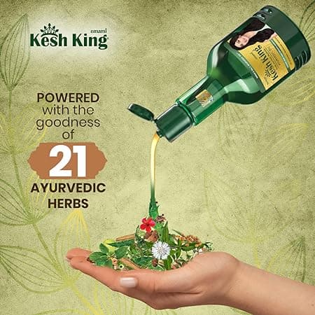 Kesh King Ayurvedic Anti Hairfall Hair Oil - 100 ml,Hair Growth Oil| Reduces Hairfall |21 Natural Ingredients | Grows New Hair With Bhringraja, Amla And Brahmi, 0.3 Kilograms 2
