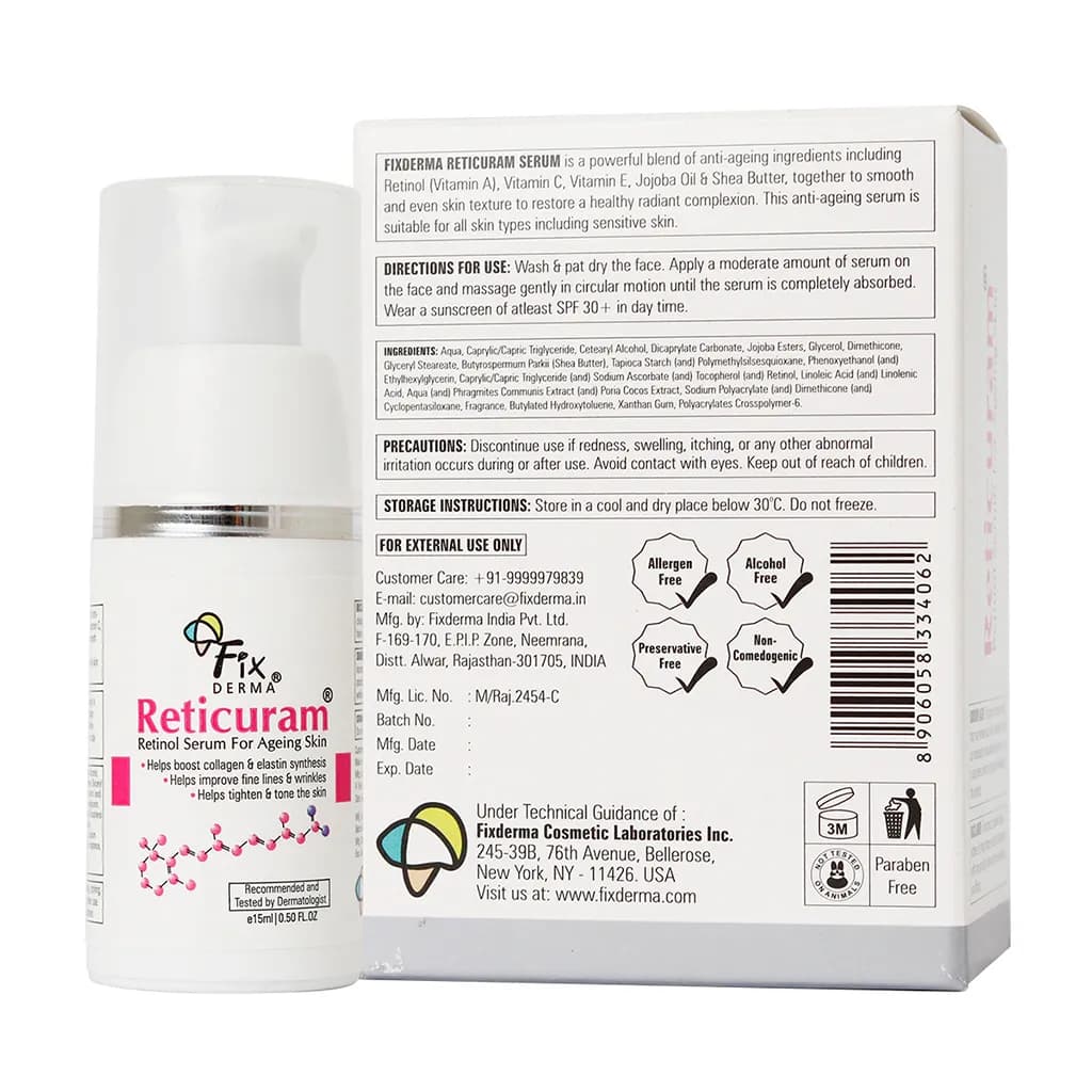 Fixderma Reticuram Serum - Retinol Serum - For Ageing Skin - 15ml 4