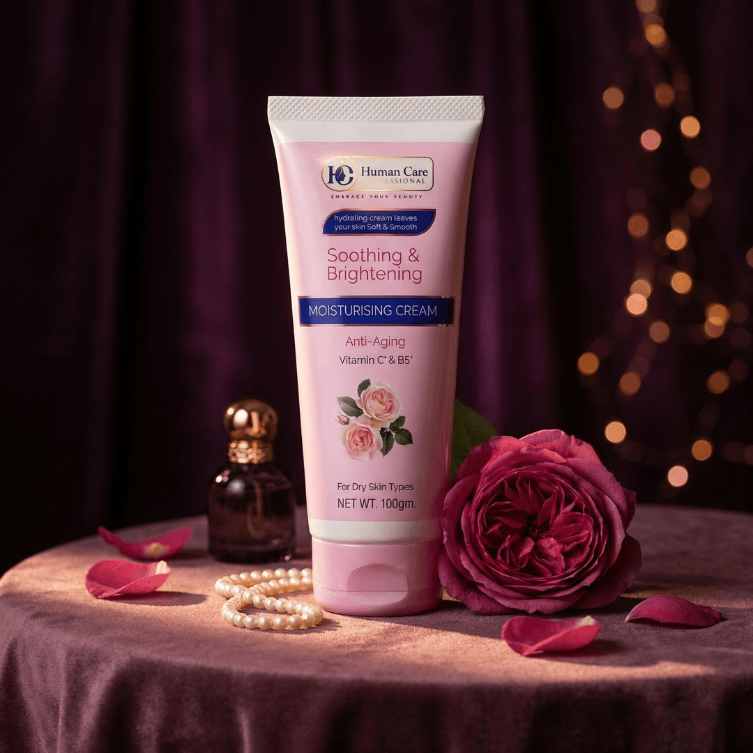 Human Care Smoothing and Brightening Moisturizing Cream, Anti- Aging, Vitamin C & B5  for Dry skin 100 G  7