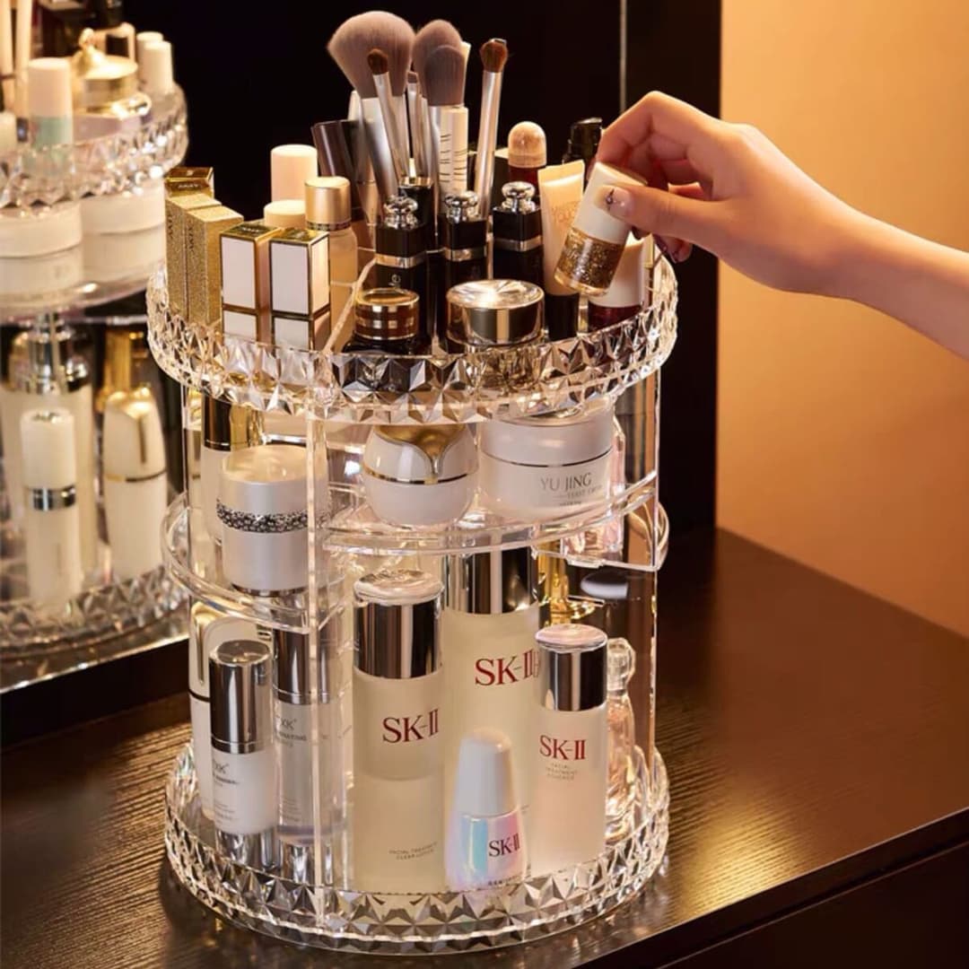 Round Crystal Makeup Organizer 360 Box 2