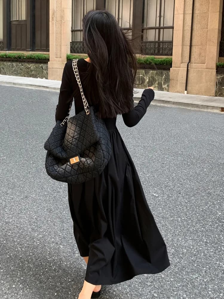 Korean style artistic women's clothing dress One Piece 1