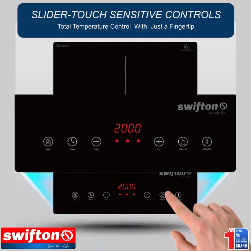 SWIFTON Single 15cm  Induction Built in Hob Cooktop, Ceramic Glass, Child Lock, Timer, SN-1306SH 2