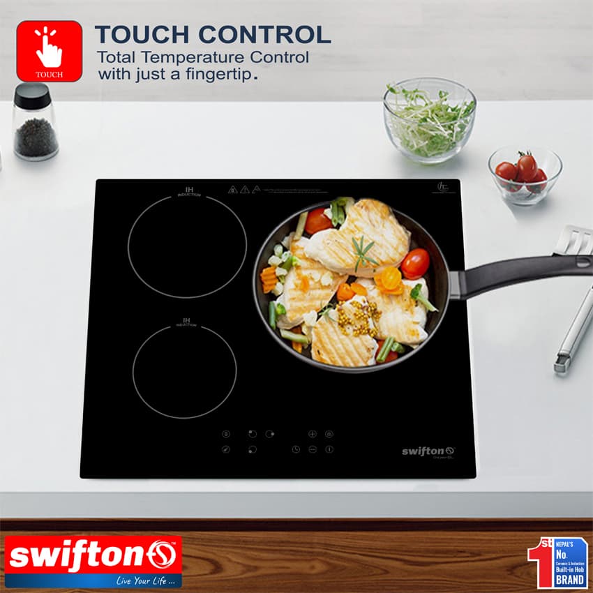 Swifton 60 cm Three 3 Induction Built in Hob Cooktop , Ceramic glass, Child Lock, Timer, SN-335TH 1