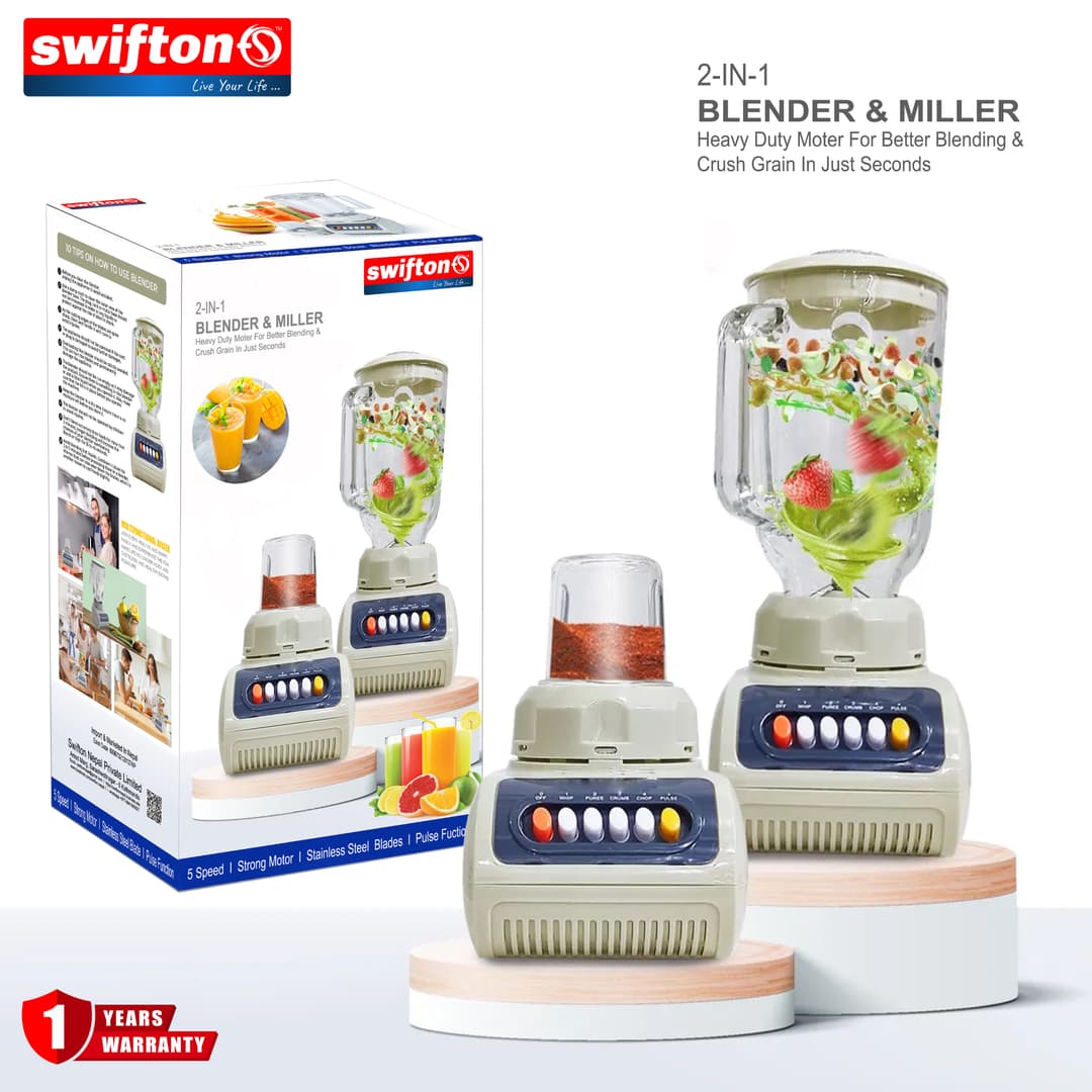 SWIFTON Juicer Blender Grinder 2 in 1 Heavy Duty Multi propose 350-watt 6