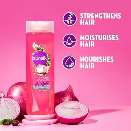 SUNSILK Hairfall Shampoo with Onion & Jojoba Oil  (370 ml) 2