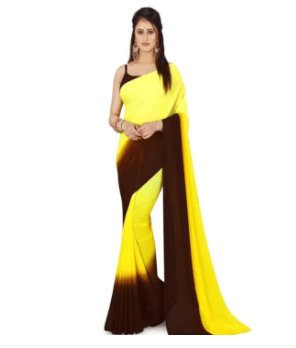 Georgette Saree with Blouse Georgette Fabric Saree Blouse Included 6