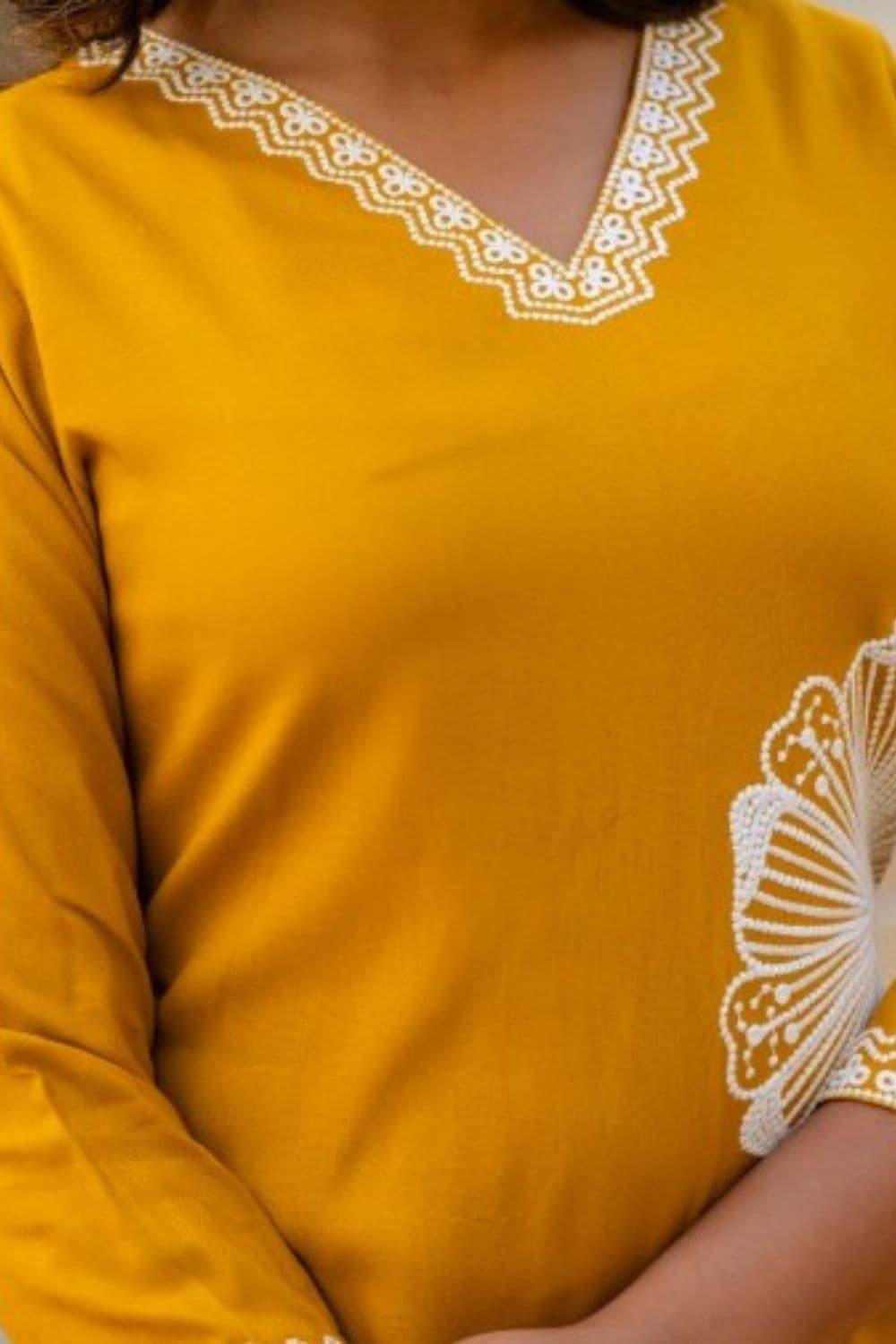 Saruko Yellow Red Trendy Kurti Sets 3