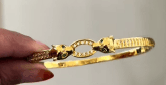 Gold Plated Bangle Bracelet for Women and Girls 