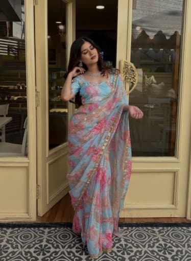 Samridhi Collection elagant saree for wedding and party wear 5