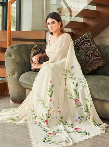 Samridhi Collection Embellished Floral Saree 4