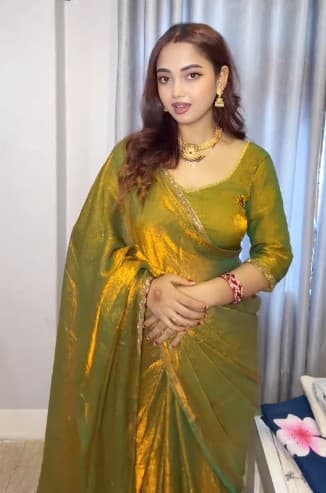 PrathaWear saree Soft Fendy Silk Saree with Blouse piece