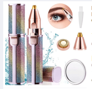 BLAWLESS Rechargeable 2 in 1 Eyebrow Trimmer and Facial Hair remover Trimmer Shaver For Ladies / Women