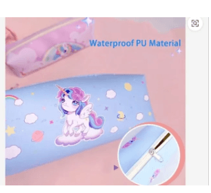 3D Unicorn & spiderman design Pencil Case Pen Holder & Mesh Compartment 2