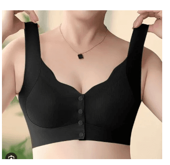 Front Button Nursing Bra – Wire-Free, Removable Padded, Comfortable Full Coverage Bra for Women