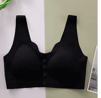 Front Button Nursing Bra – Wire-Free, Removable Padded, Comfortable Full Coverage Bra for Women 1