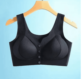 Front Button Nursing Bra – Wire-Free, Removable Padded, Comfortable Full Coverage Bra for Women 2
