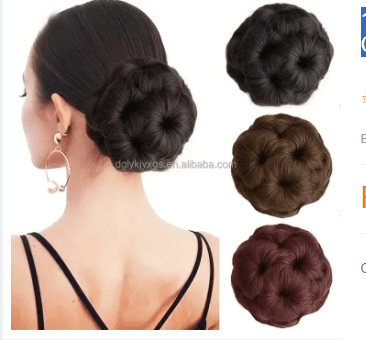 1Pcs Bud Design Hair Extension Bun With Insert Comb Clip For Women 1