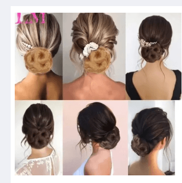 1Pcs Bud Design Hair Extension Bun With Insert Comb Clip For Women 2