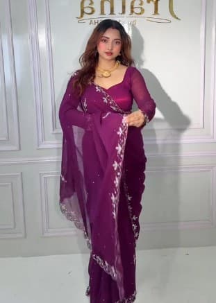 Prathawear Wine color in boutique sare 3