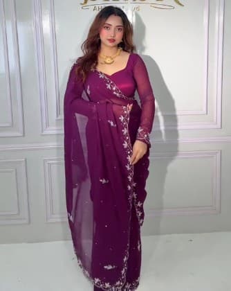  Prathawear Wine color in boutique sare 1