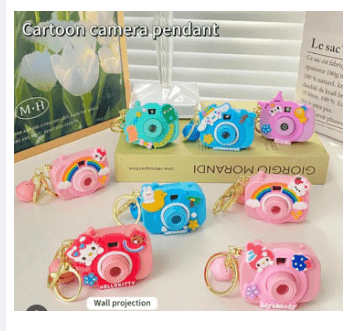 Creative Projection Camera Pendant Keychain Cute Doll Keychain Pendant Fashion Bag Decoration Accessories