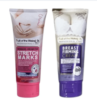 Wokali Breast Firming Cream - (150ml/ 5.2 fl.oz,) & Stretch Marks Cream – (130ml/4 fl.oz.) | Skin Tightening & Nourishing Formula