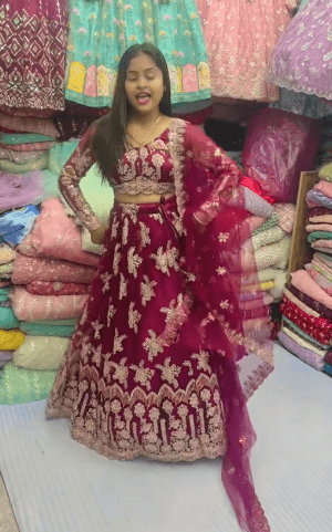 Gopal bastralaya lehenga Mehroon Color Viral lehenga