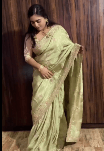 Embroidered Silk Saree
