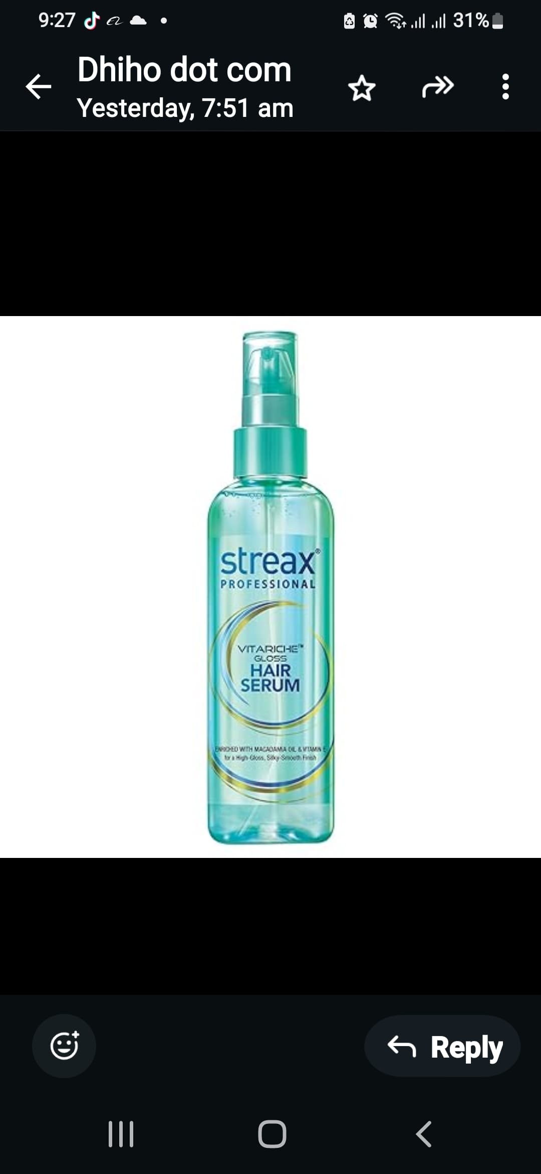 Streax hair serum 