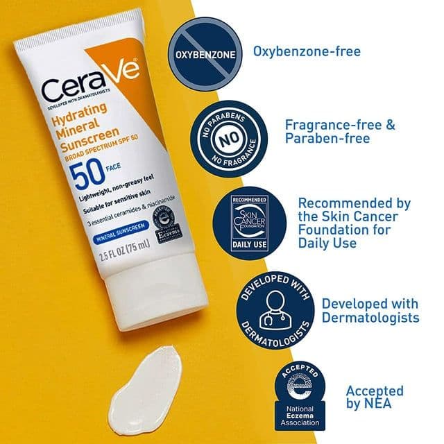 CeraVe Hydrating Sunscreen Face Lotion SPF 50 -75ml 4