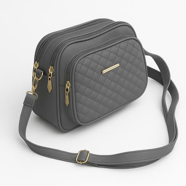 Premium Quilted Crossbody Bag for Women | Elegant Design in Brown Colors