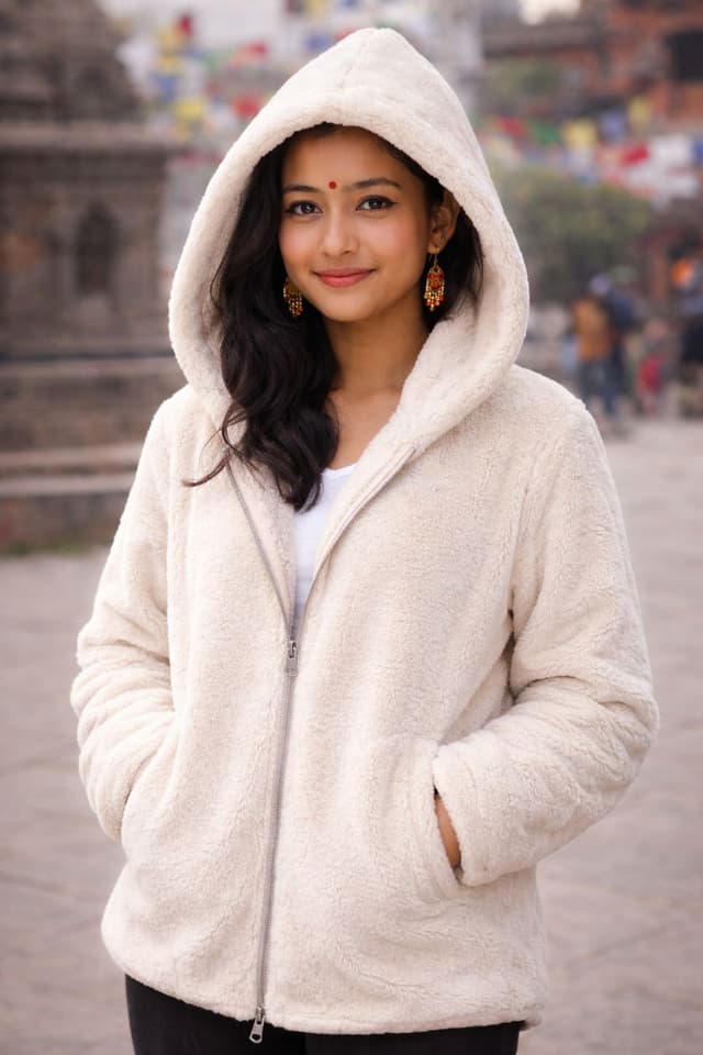 Sherpa Hoodie Winter Fur Jacket for Women