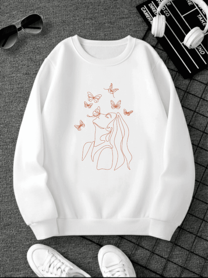 Premium Quality Printed Sweatshirt For women