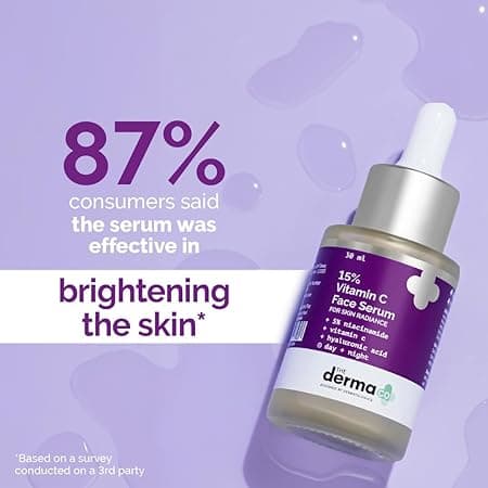 The Derma Co 10% Vitamin C Face Serum for Skin Radiance with Vitamin C, 5% Niacinamide & Hyaluronic Acid - 30ml 3