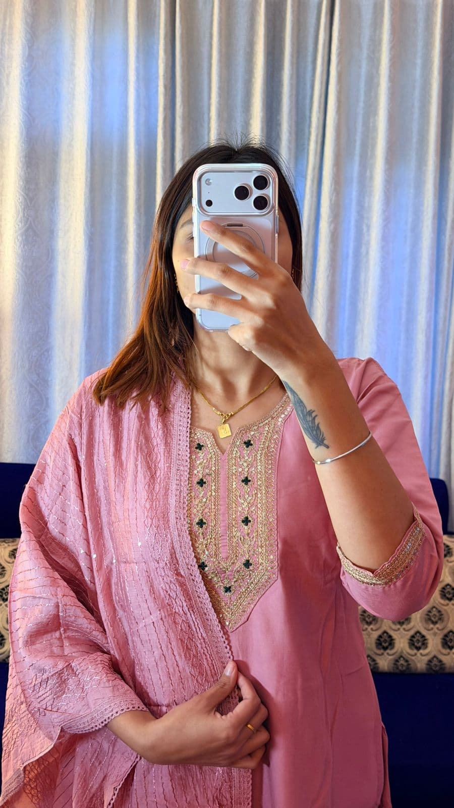 Nitya Grace Zari & Beadwork Festive Set