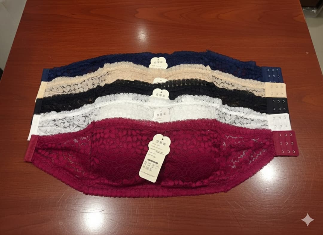 Padded Push Up Lace Tube Strapless Bra For Women (One Piece Bra)