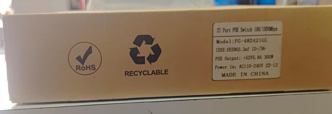  FG-482421GL 1 to 24 ports support network power supply -Smart POE Switch 3