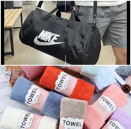 Gym Club Duffel Bag With 1Pcs Face Towel