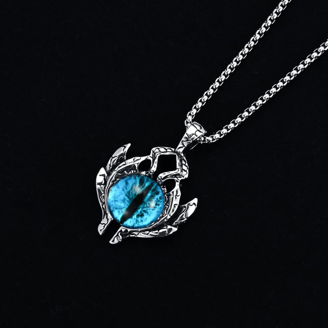 Devil Eye Pendant Necklace for Men/Boys - Stainless Steel  6