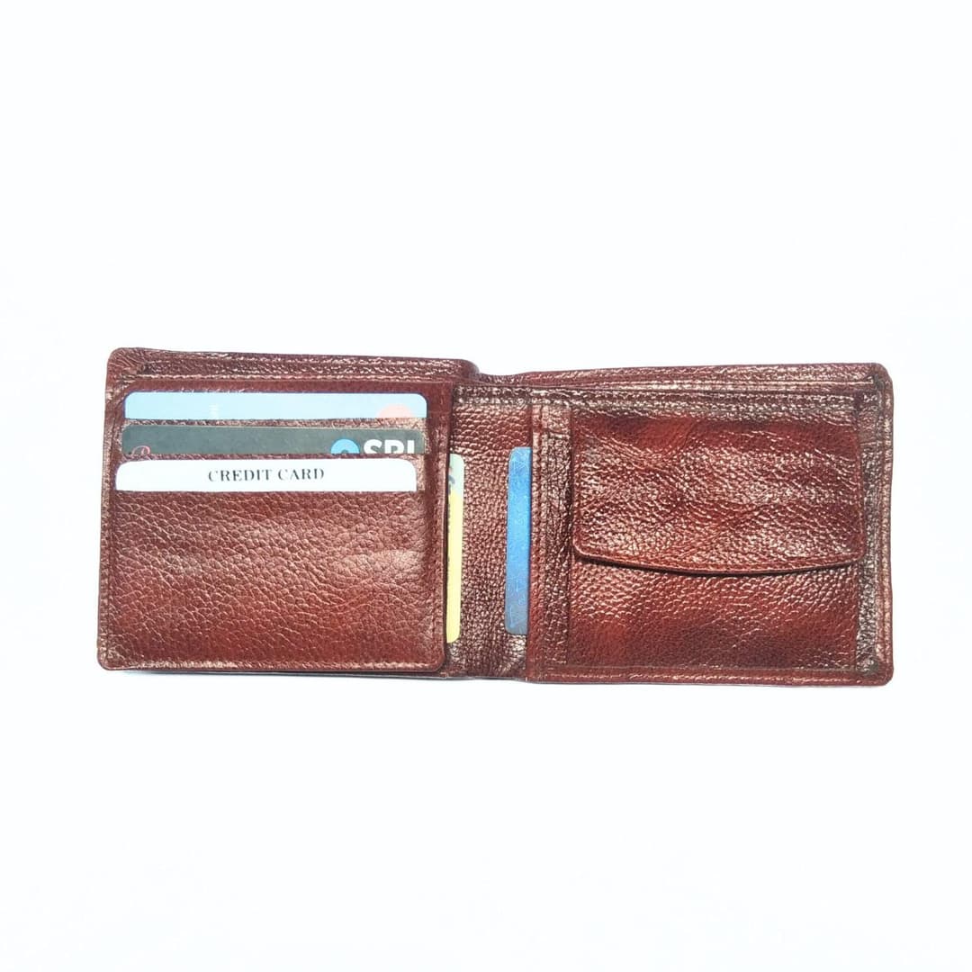  Versace Men's Brown Leather Bifold Wallet 3