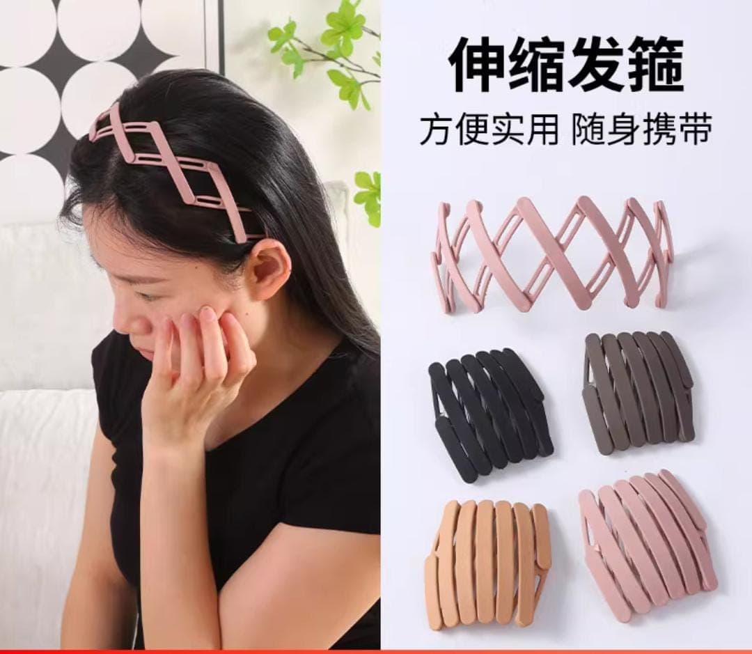 1PC Folding Hair band Women Morandi Color Non-Slip Headband Korean Face Wash Hairband Girls Hair Accessories  3