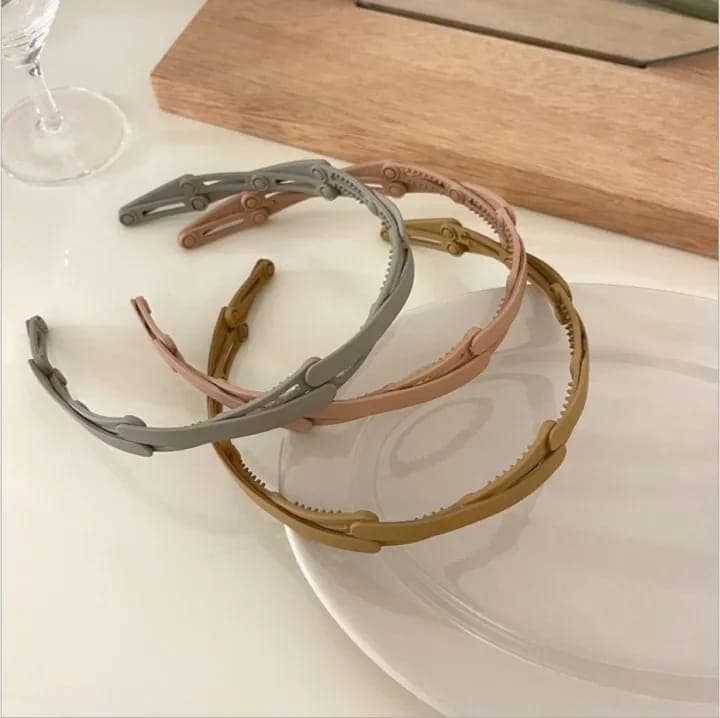 1PC Folding Hair band Women Morandi Color Non-Slip Headband Korean Face Wash Hairband Girls Hair Accessories  5