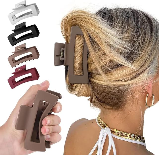 silicone hair claw clips 2PCs 