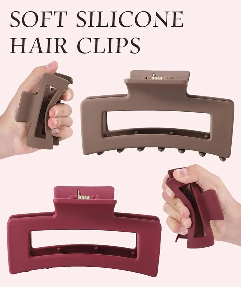 silicone hair claw clips 2PCs  2