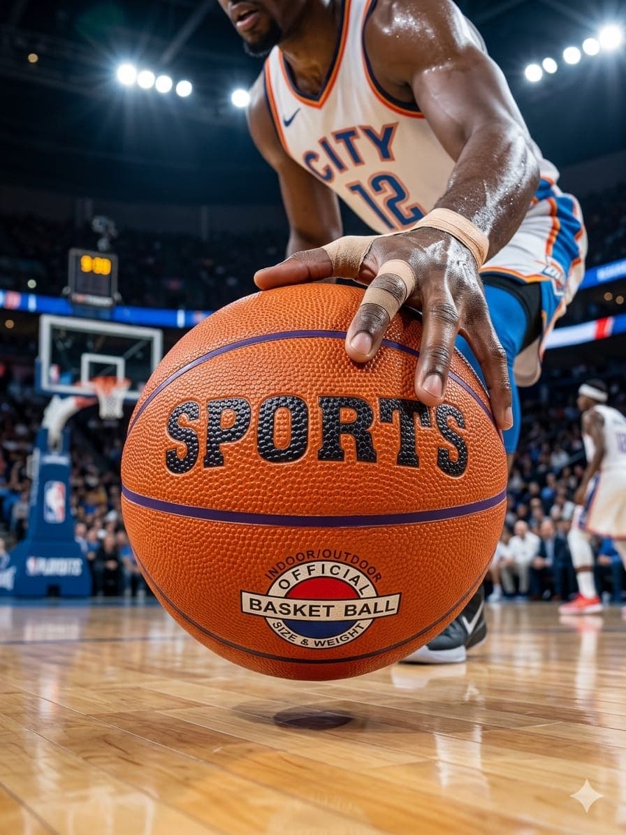 SPORTS" brand rubber basketball