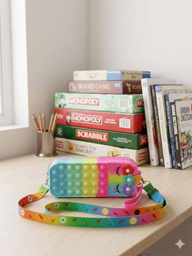  2-in-1 Pop-It Pencil Case and Sling Bag.