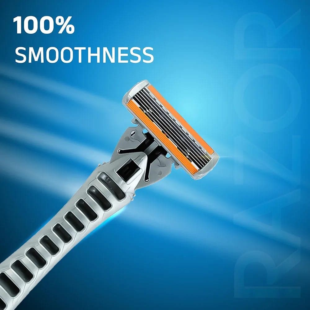 Wetell 6 Blade Disposable Men Saving Razor With 10 Pcs Replaceable Cartridges 3