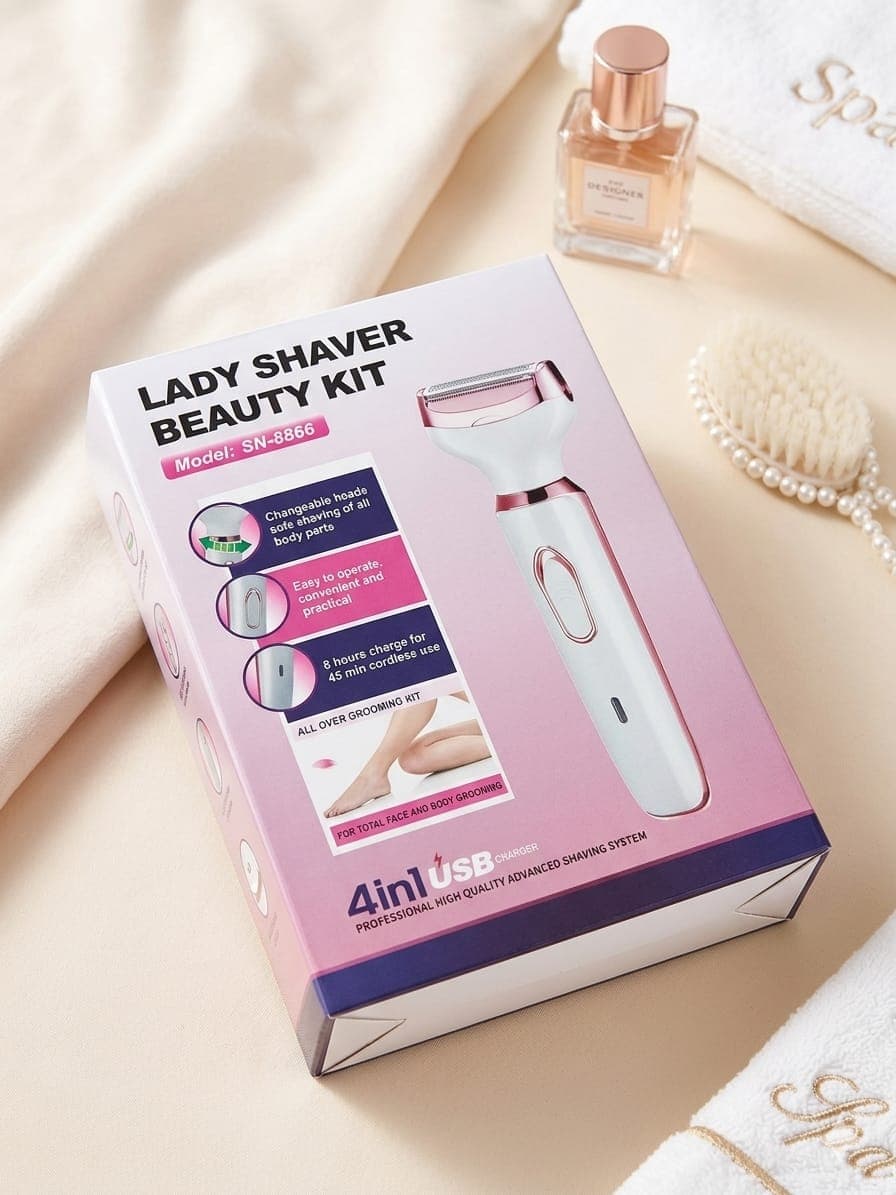 Women Shaver Beauty Kit | 4-in-1 Multi-Purpose Grooming Set | Easy To Use (Model: SN-8866) 1